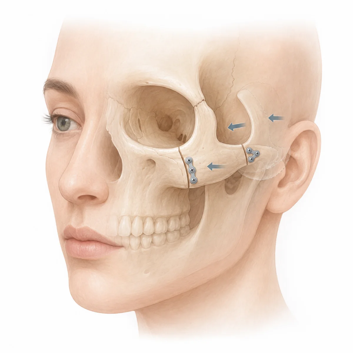 ภาพประกอบทางการแพทย์ — ปรับโหนกแก้ม (Zygoma)